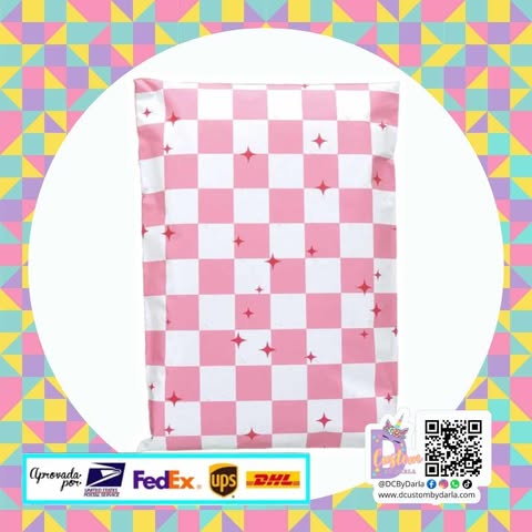 Pink Check 10x13in