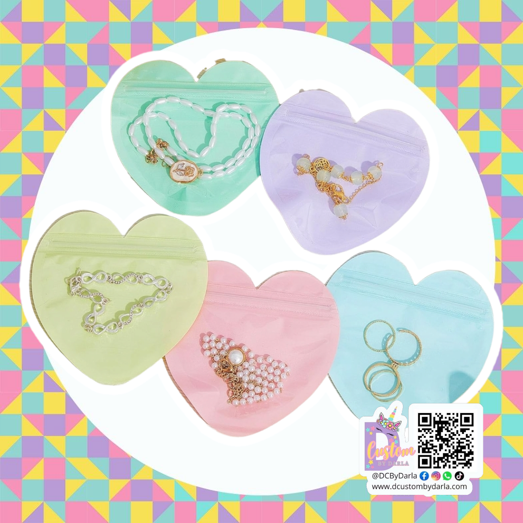 Corazoncito Ziplock 4x4in aprox (Varios Colores A Escoger)