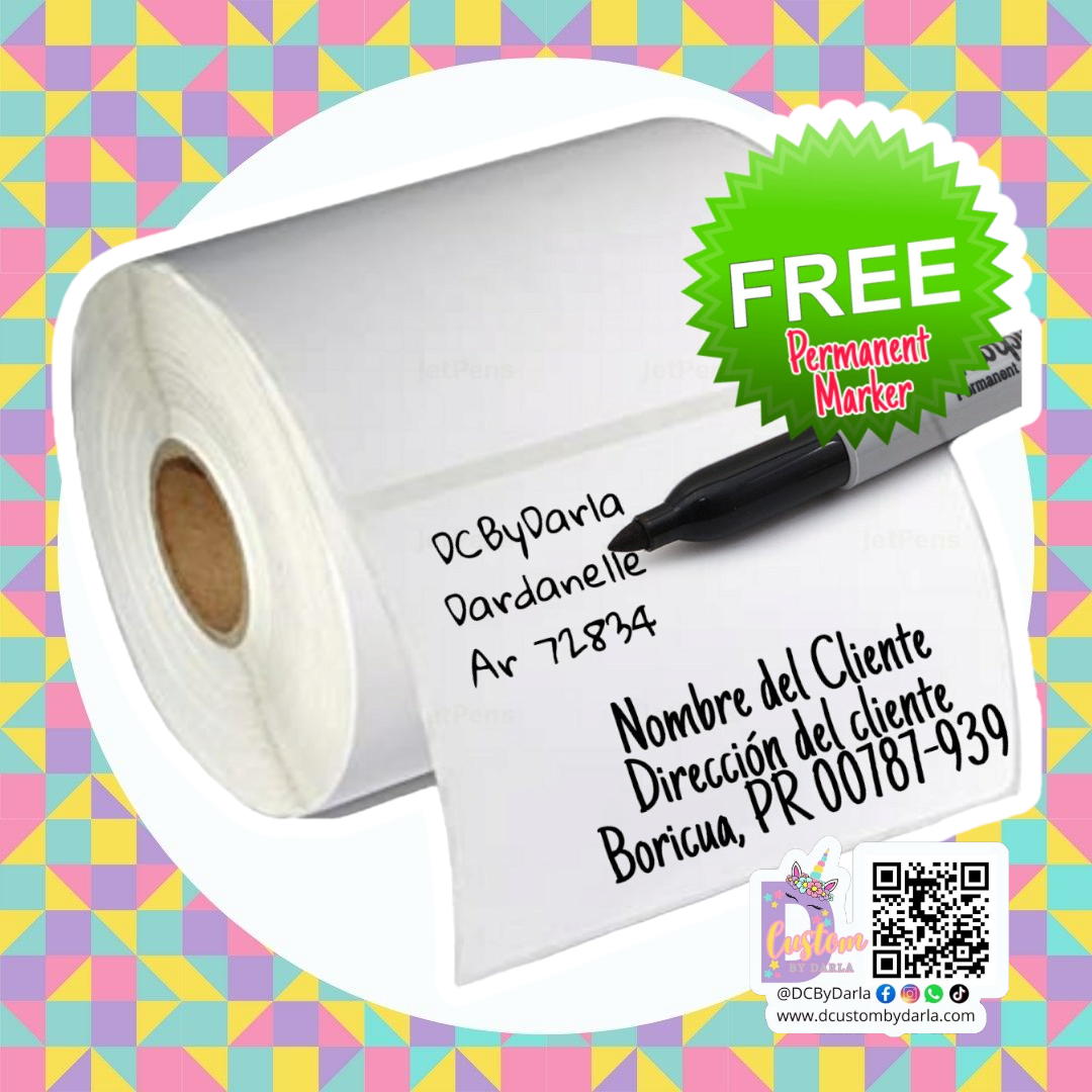 Rollos para impresoras termales o escribir a mano las direcciones 4x6in