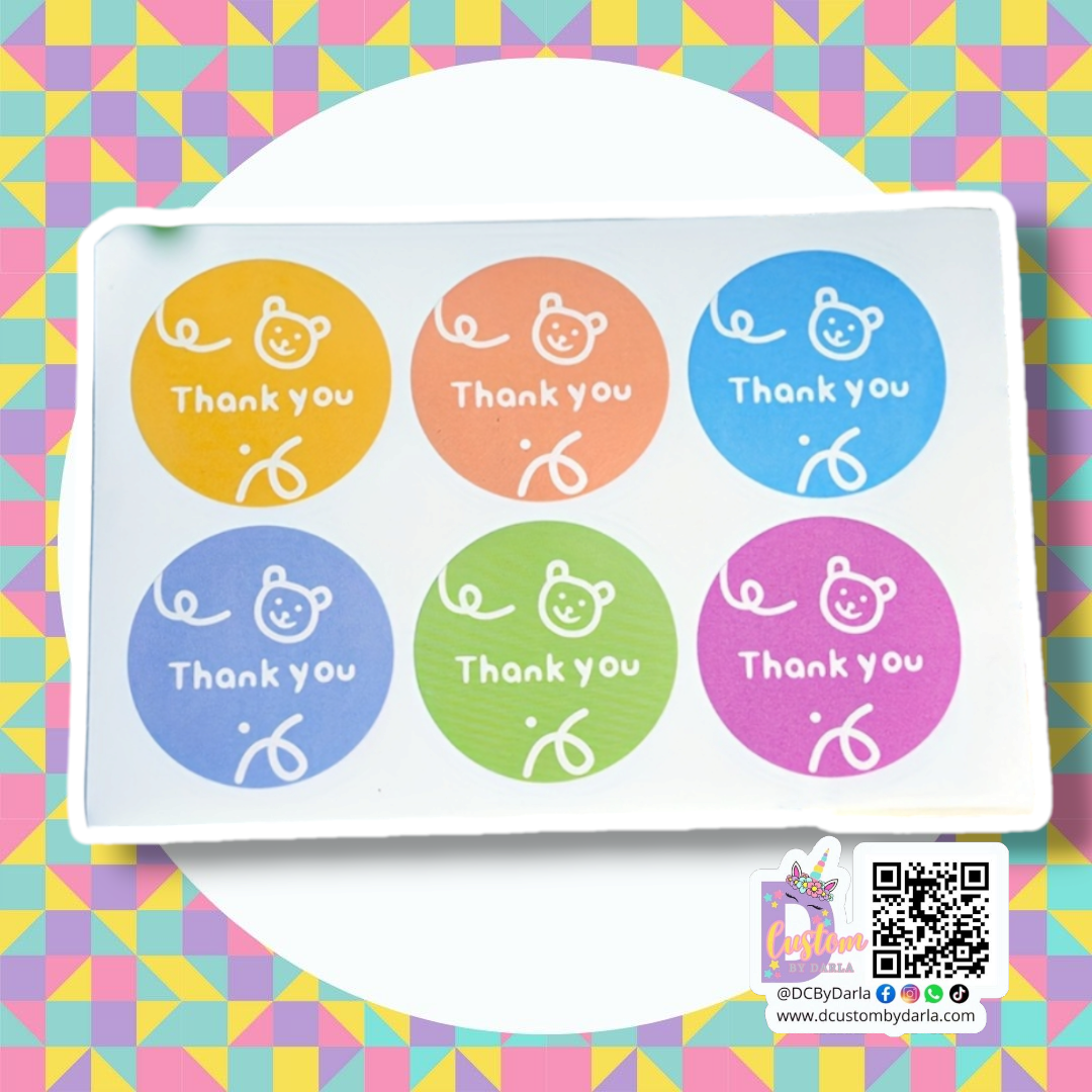 Lovely bear 1.5in sticker (10pcs)