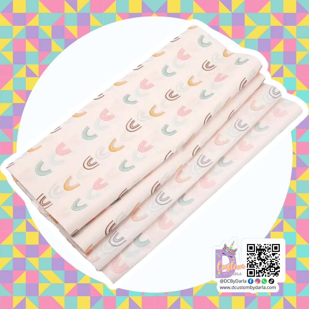Boho heart tissue paper 20x14in