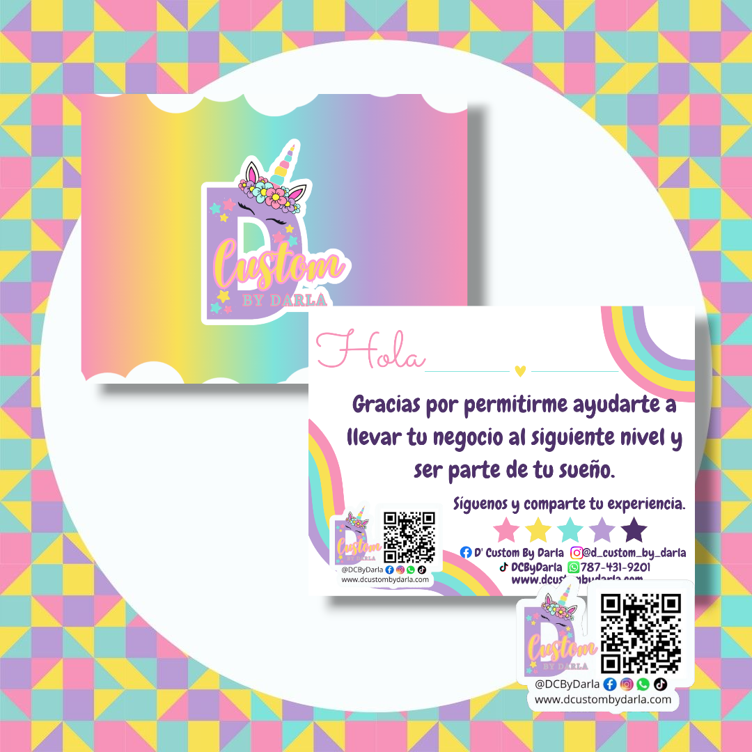 Custom Thank You Card 3x4in