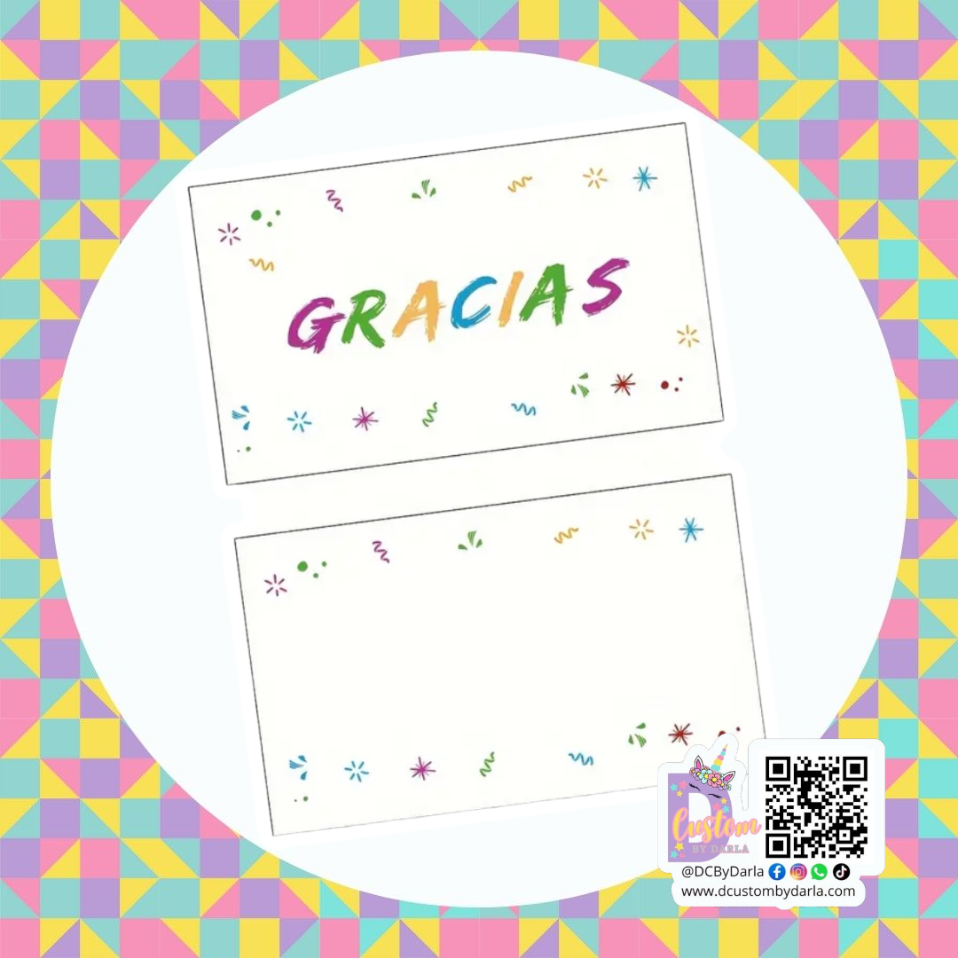 Gracias colorida card
