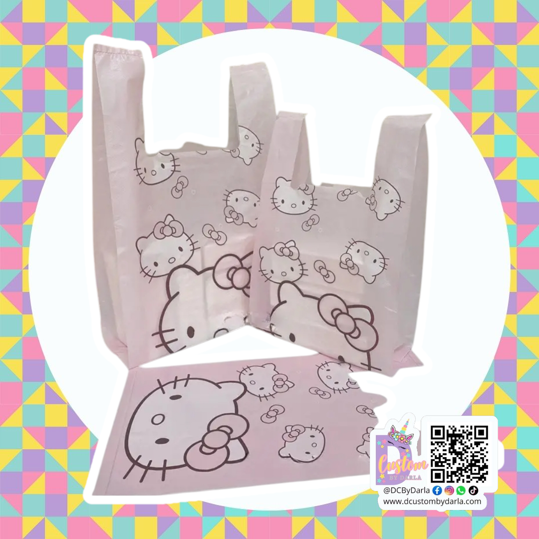 San%io pink hkitty handle merch bag 7x10.2in apxox