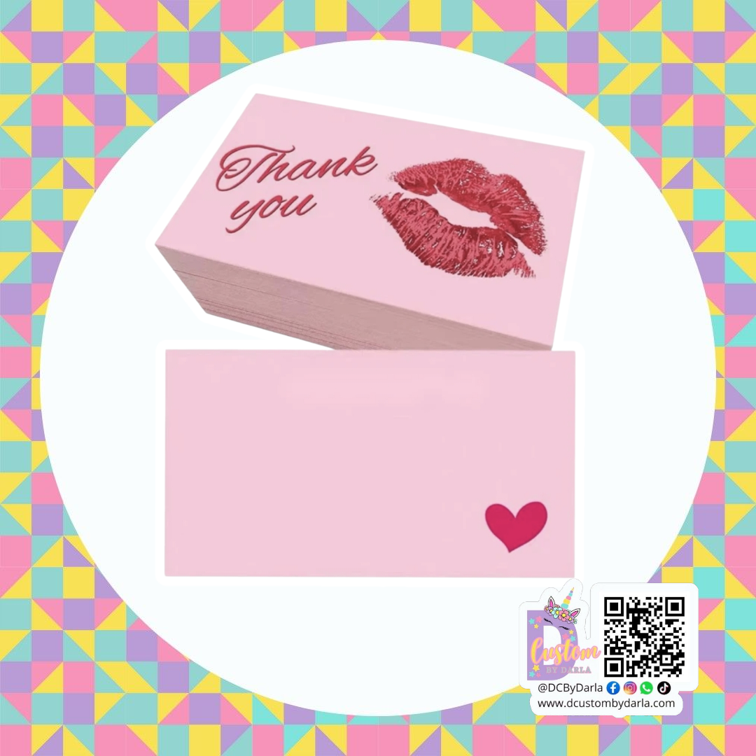 Kiss thank you card