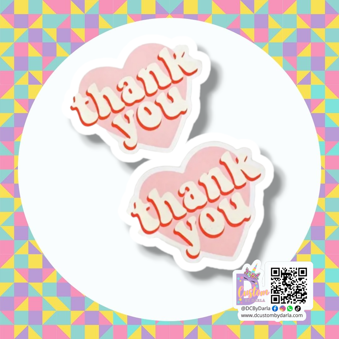 Retro Love thank you sticker 1.5in