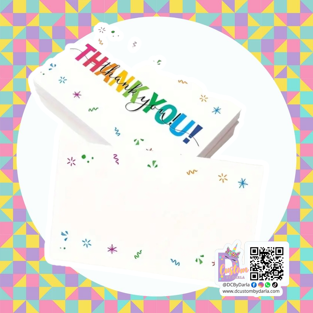Fun fun colorful thank you card