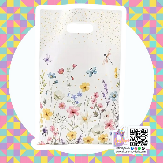 Butterfly spring 6x10in merch bags