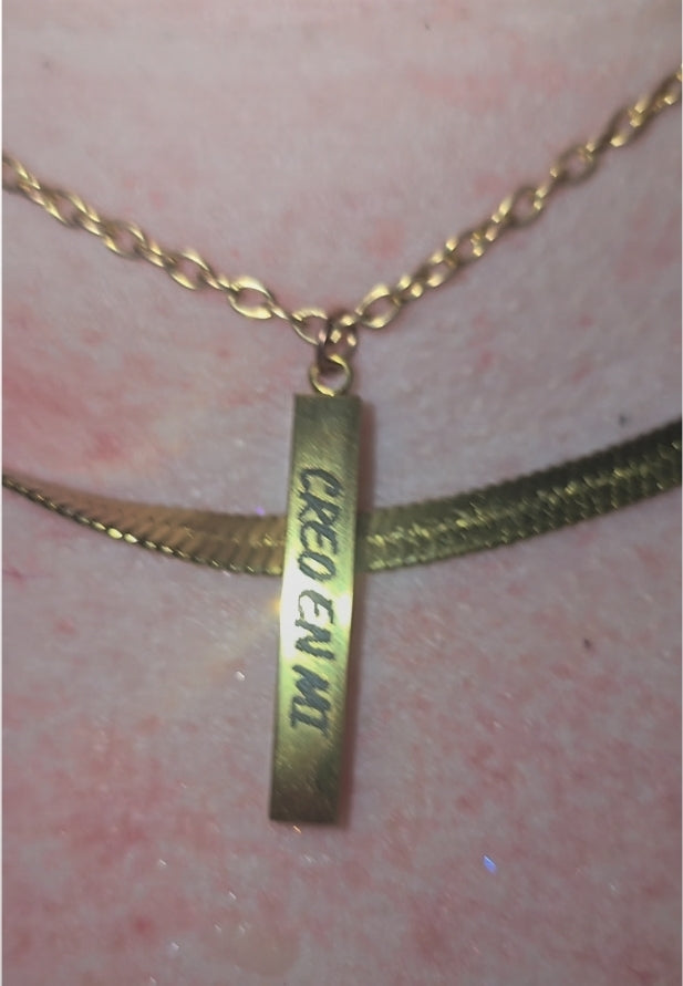 Custom engraved bar necklaces