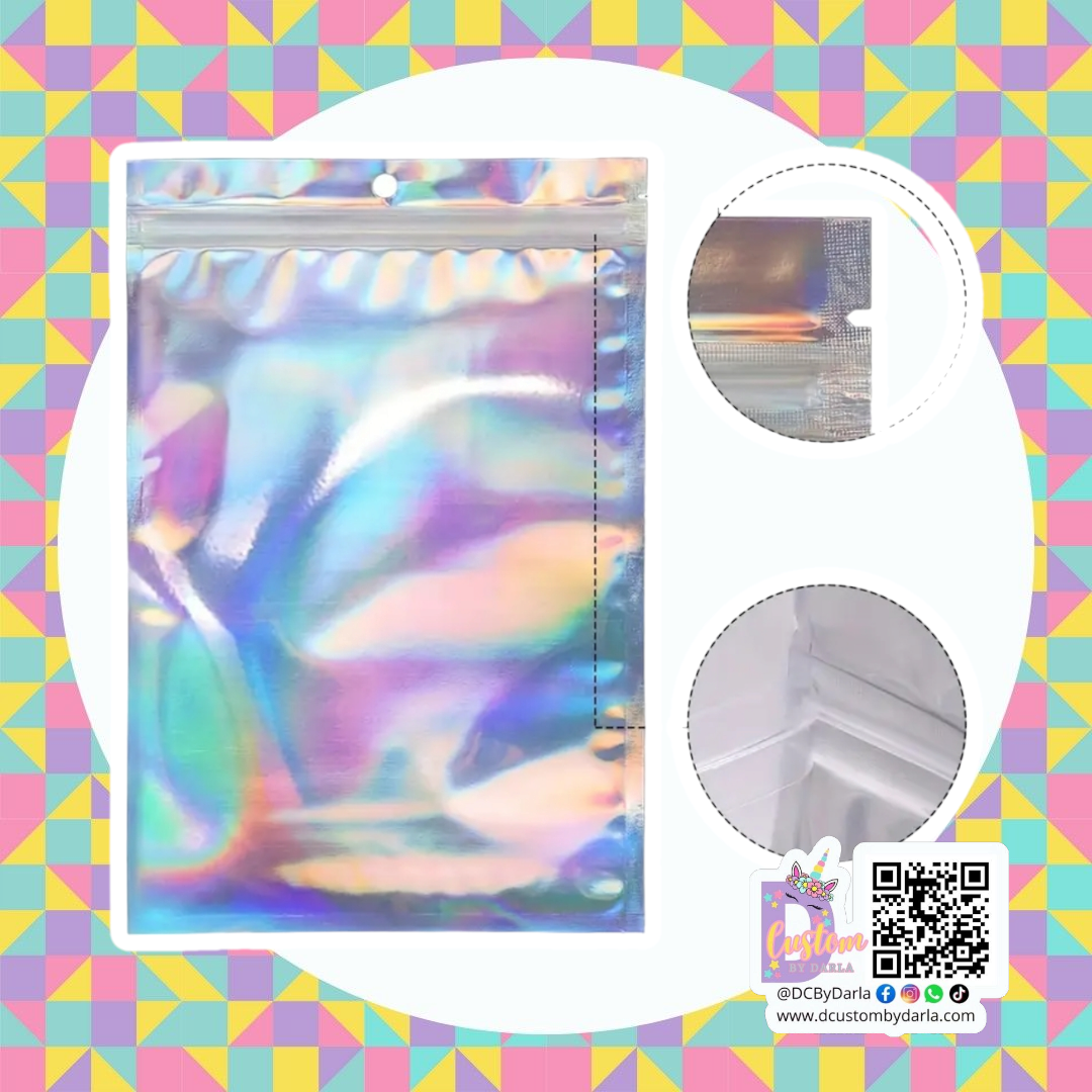 Ziplock holograficas {Varios tamaños a escoger}