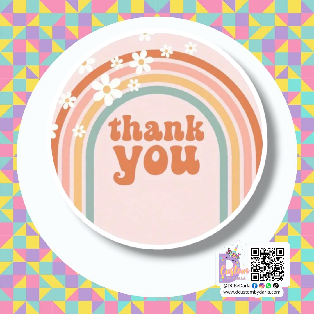 Daisy Rainbow 1.5in sticker (12pcs)