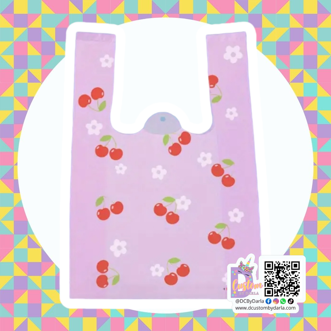 Cherry handle bag 8x13in apxox