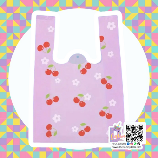 Cherry handle bag 8x13in apxox