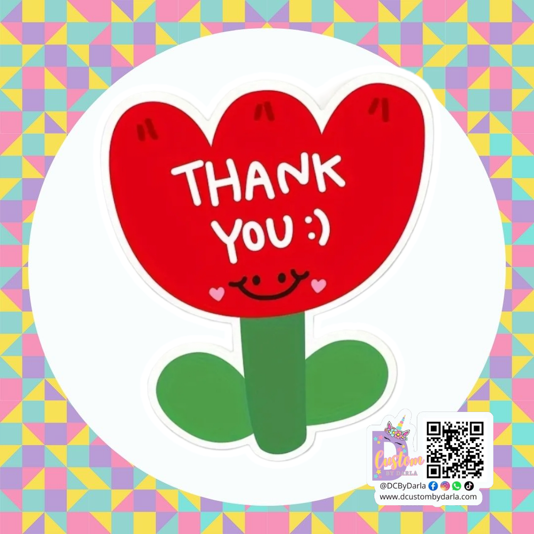 Beautiful flowers thank you card