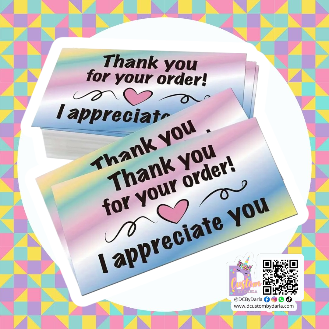 Gracias por tu orden in colora card