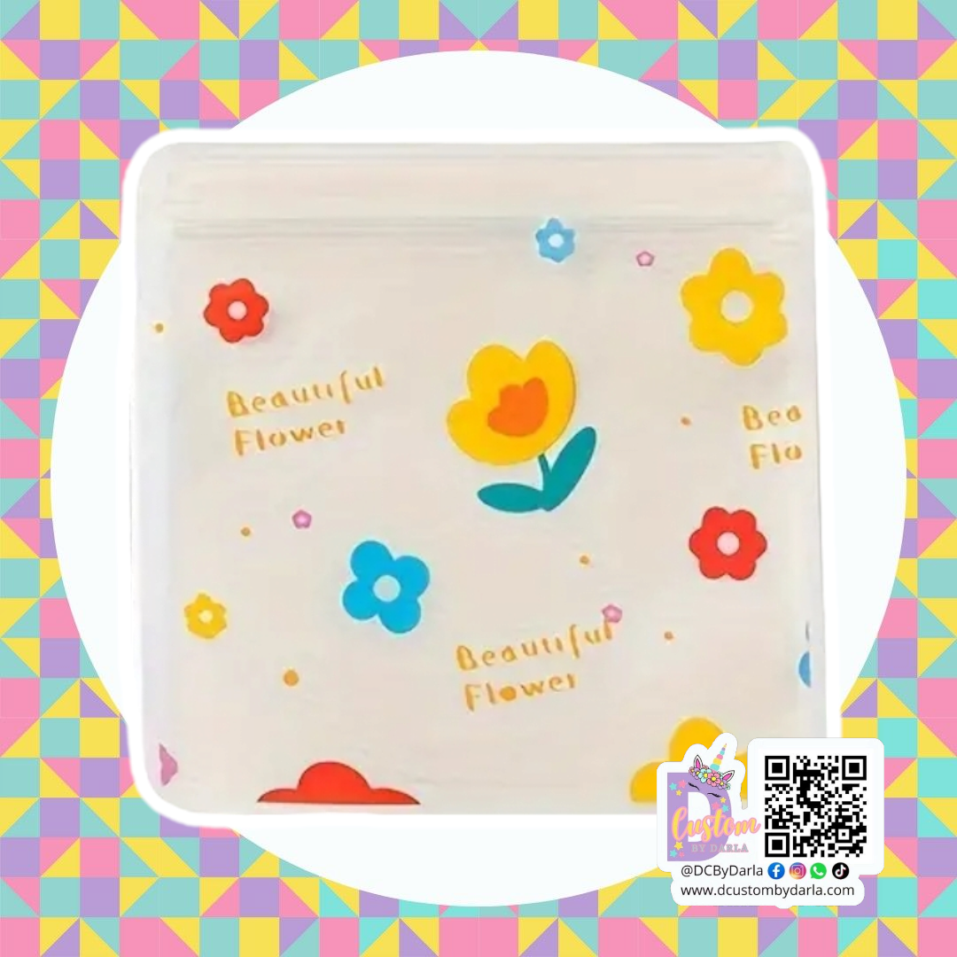 Beautiful flower Ziplock 5x6in
