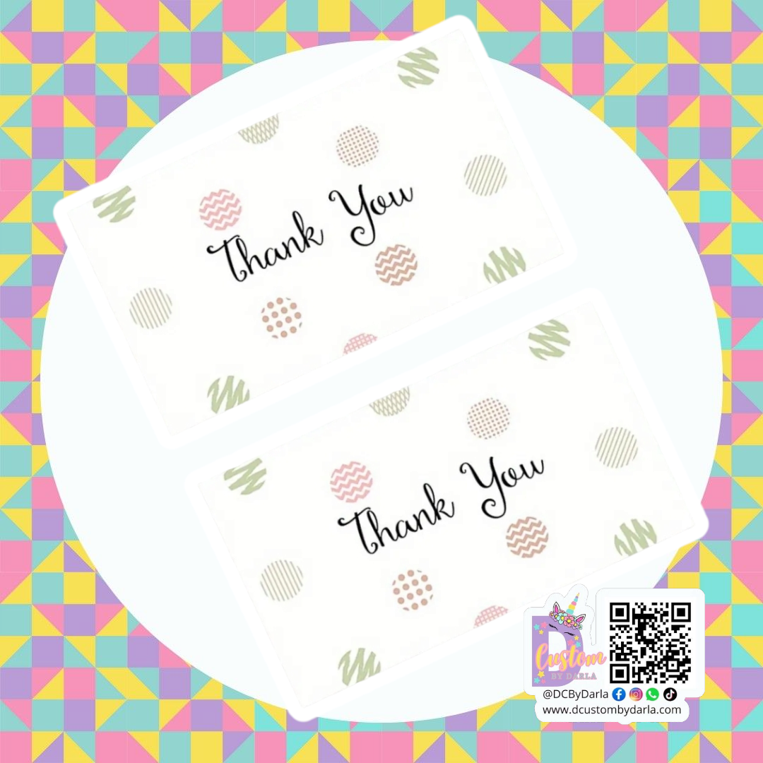 Minimalist thank you card
