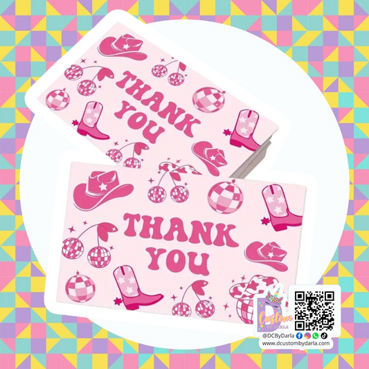 Cowgirl thank you card