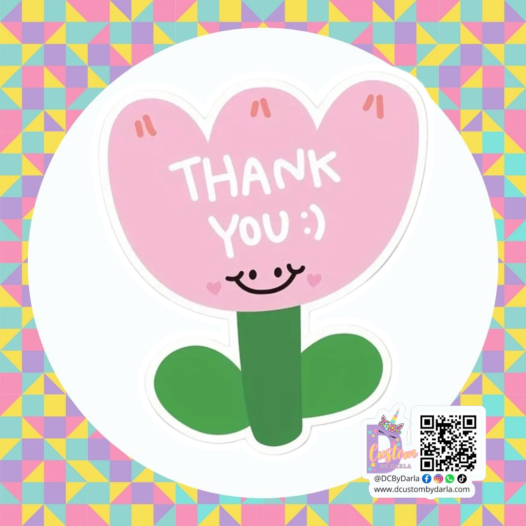 Beautiful flowers thank you card