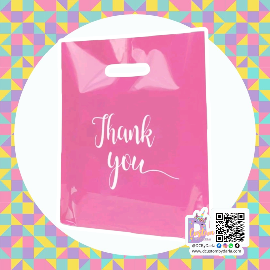Pinky pink merch bags 8x12in