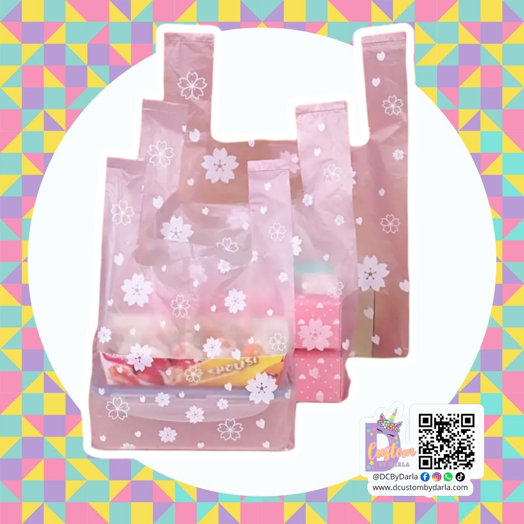 Floral handle bag 9x15in apxox (colores a escoger)