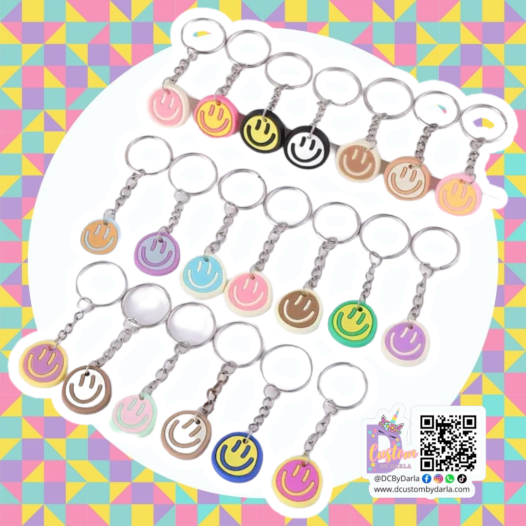 Happy face keychain