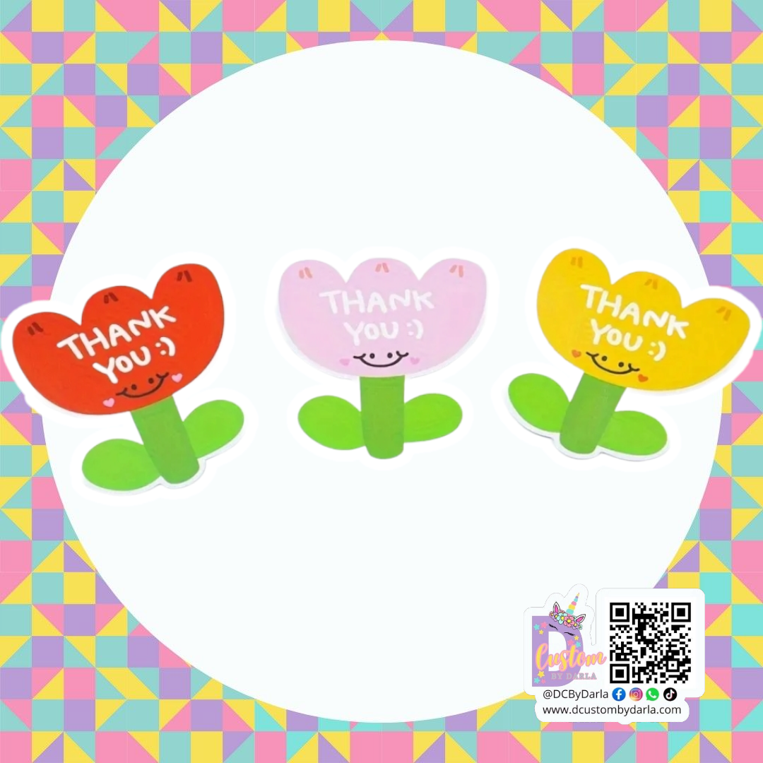 Beautiful flowers thank you card