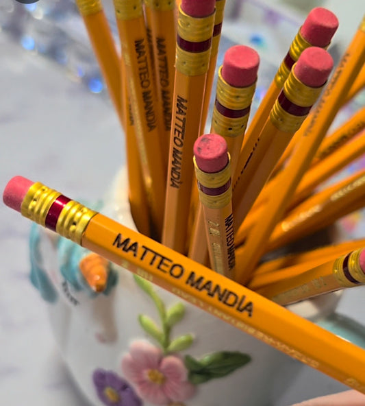 Lapices de madera grabados (12pcs)