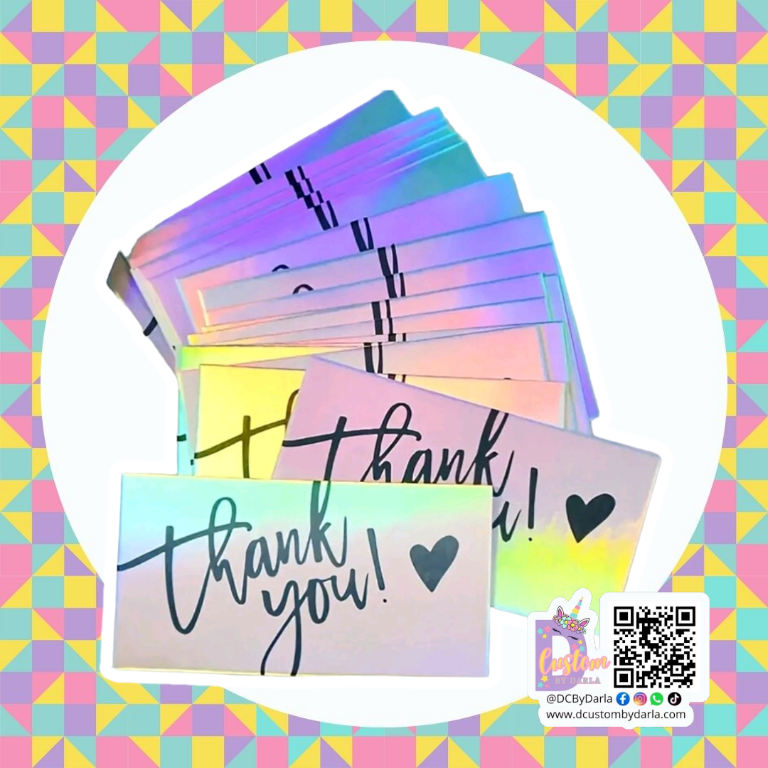 Holo thank you card