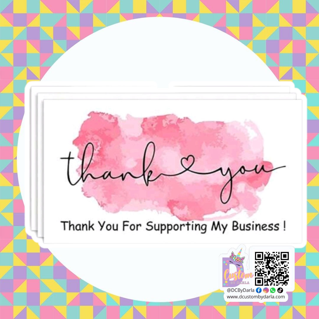 Girly thank you card