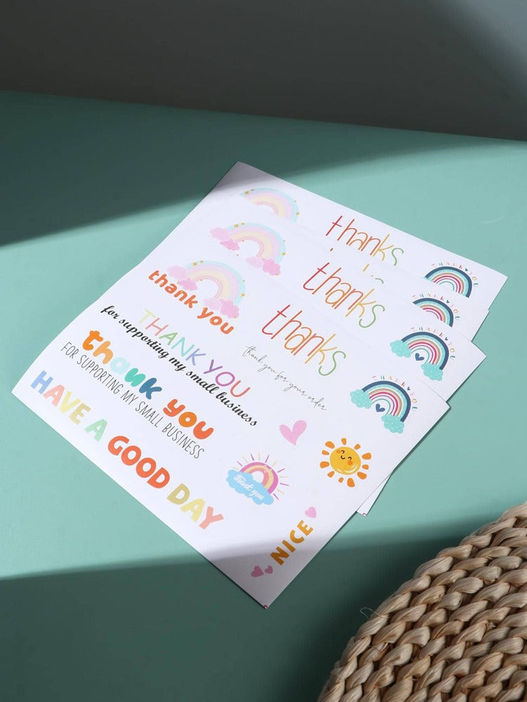 Good vibes rainbow sticker sheet