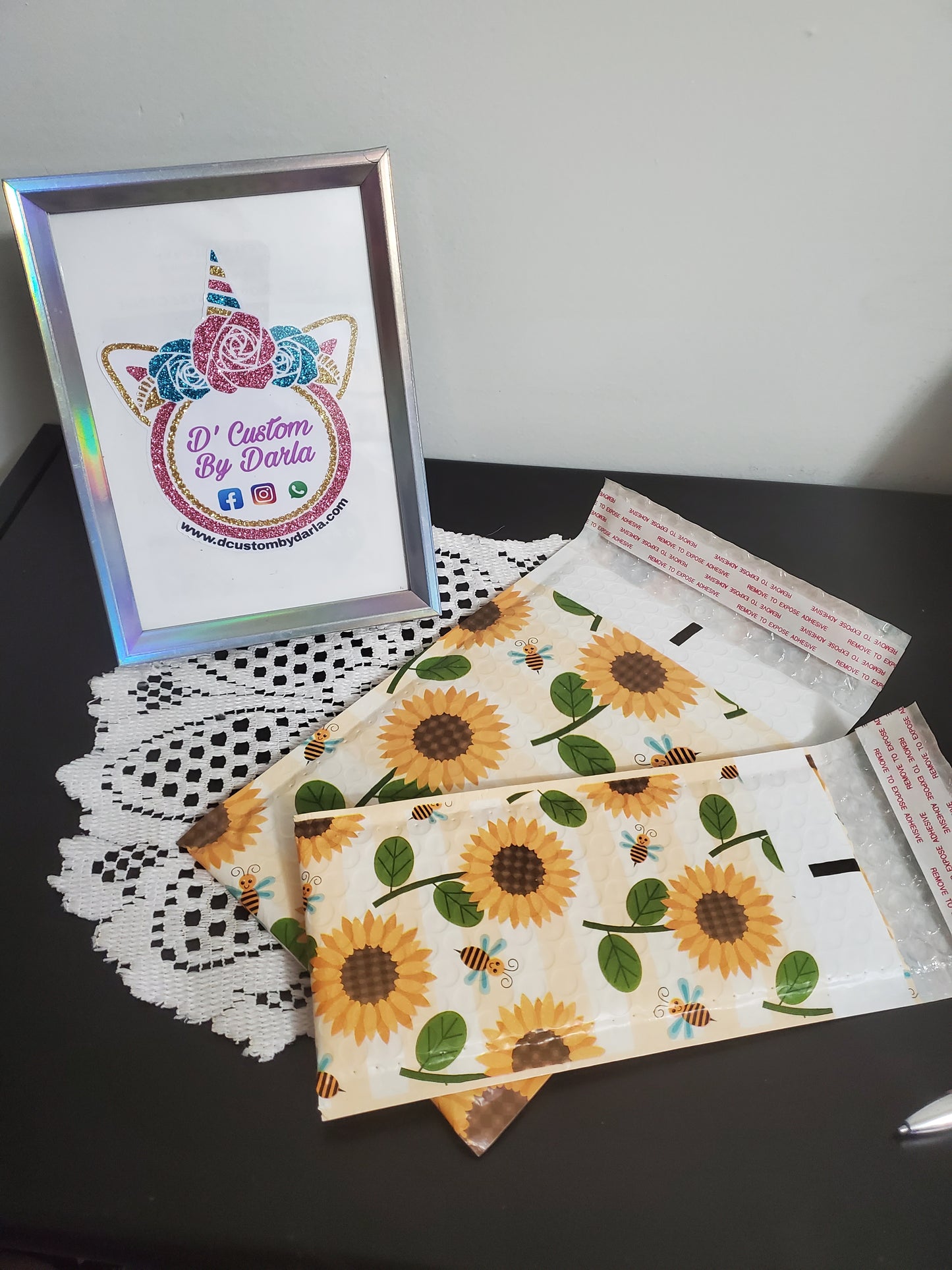 Girasol bubble mailer 6x9in y 4x8 set