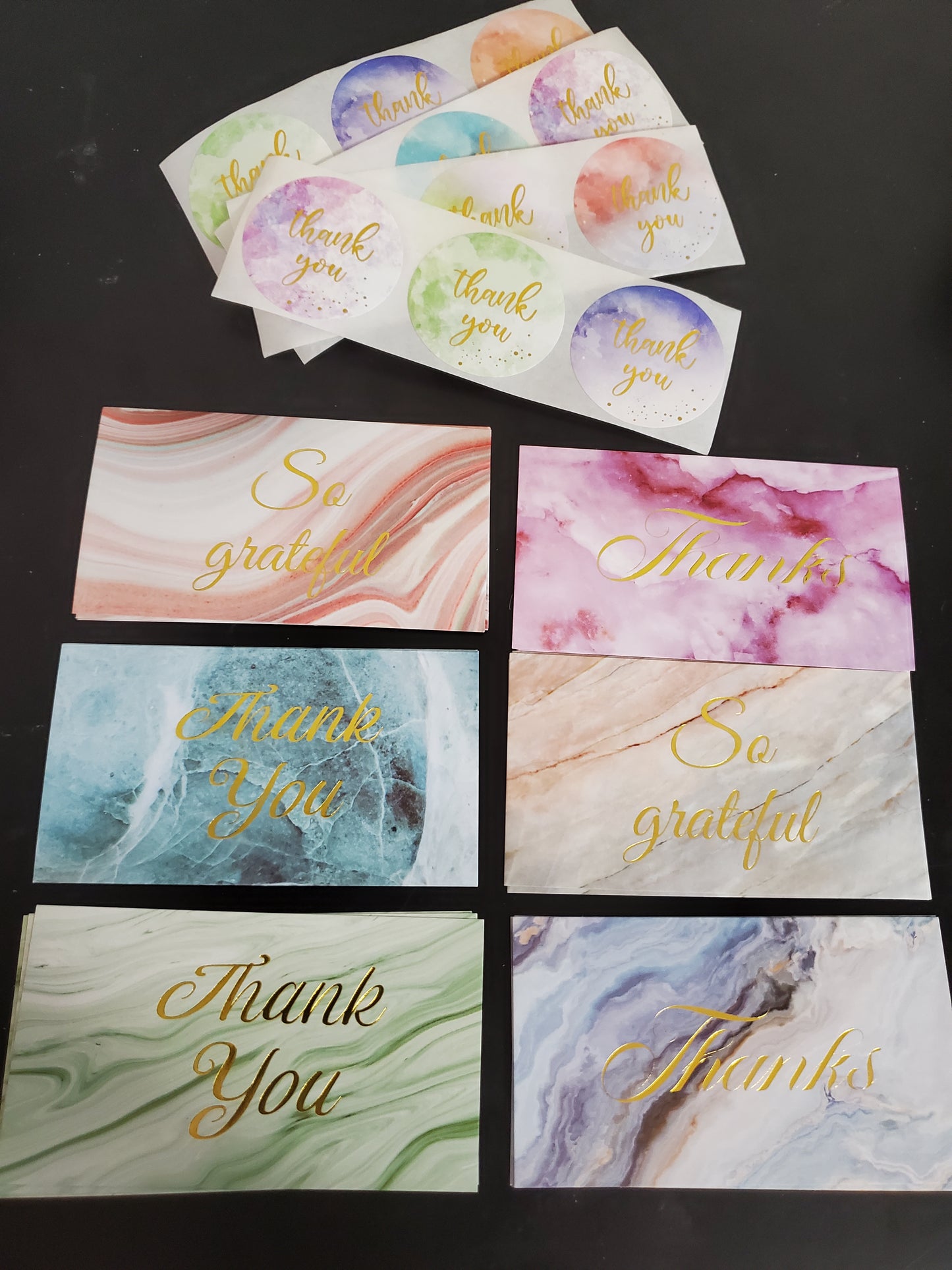 Water color set 24 tarjetas + 24 sellitos