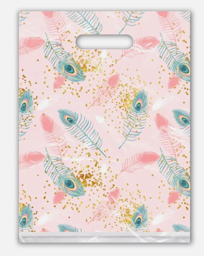 Pluma rosa delicada 9x12in