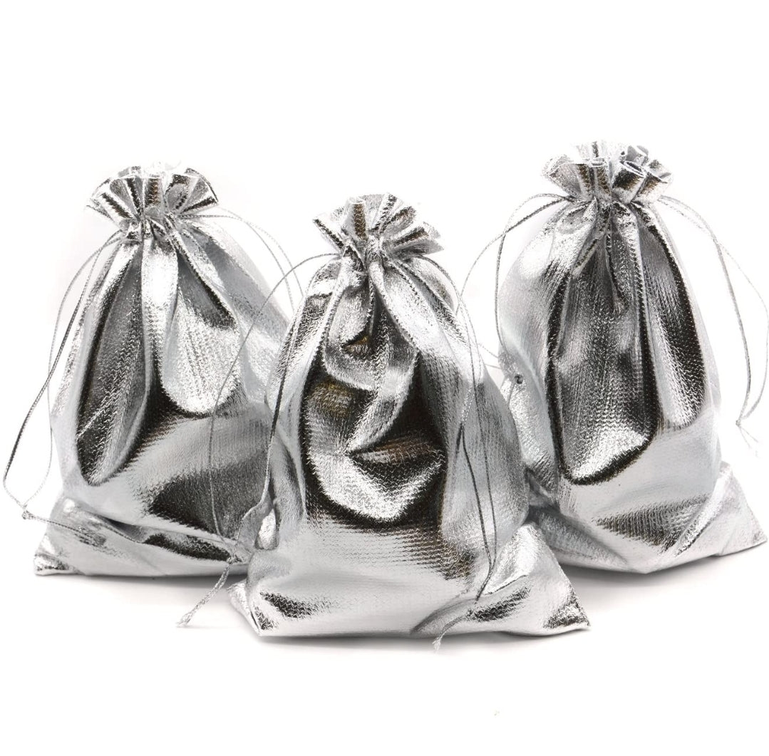 Plateada organza 5x7in