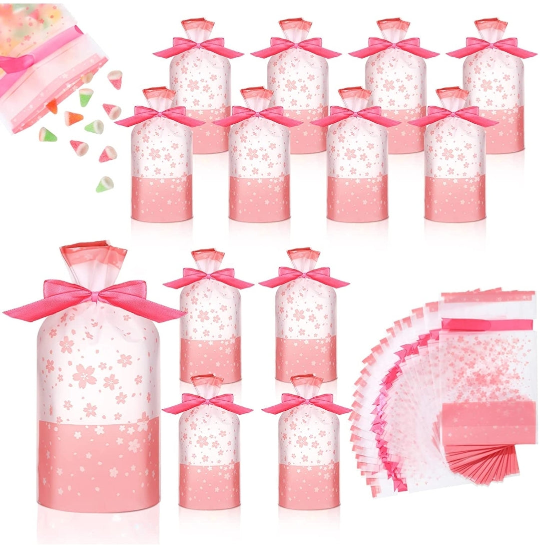 Pink flowers 6x9in gift bags