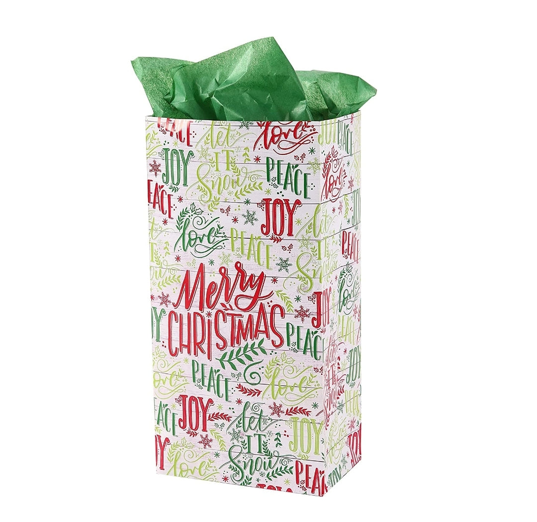Navidad paper bags 9x5x3in