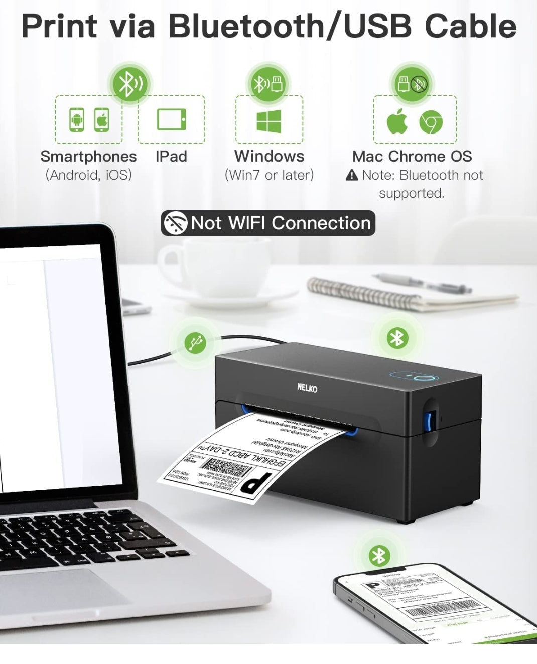 Bluetooth Imptesora thermal 4x6in