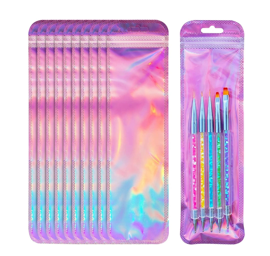 Ziplock holo pink 2.4x9in