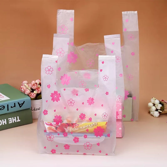 Floral handle bag 9x15in apxox (colores a escoger)