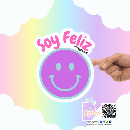 Soy feliz - Sticker -Deslumbra Collection