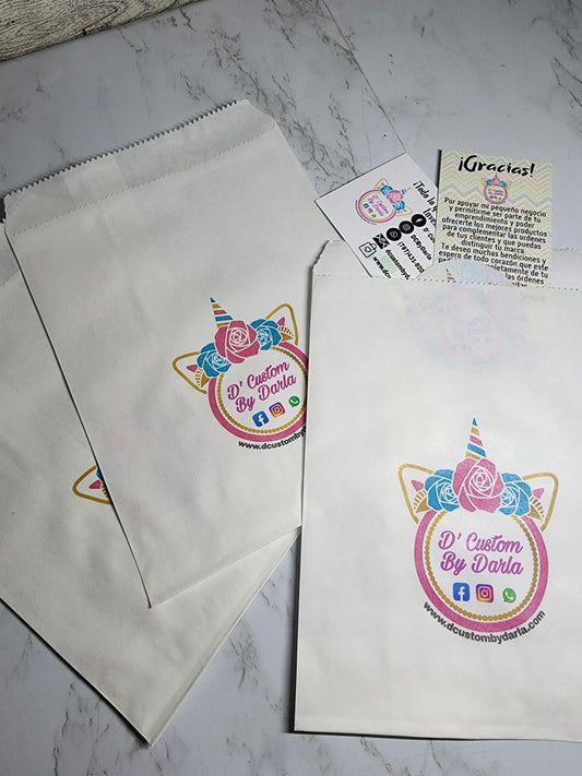 Custom paper bags 4x6in