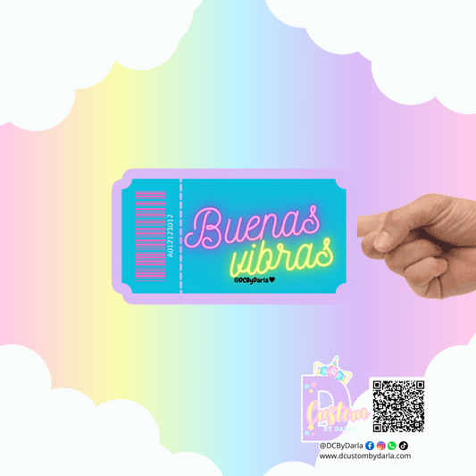 Buenas vibras - Sticker -Deslumbra Collection