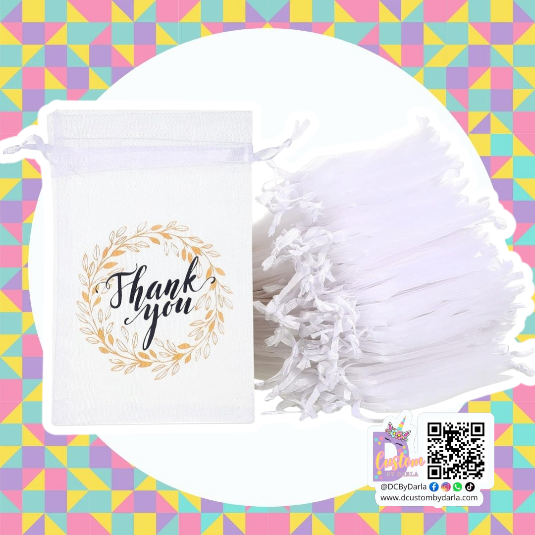 Thank you  organza 4x6in