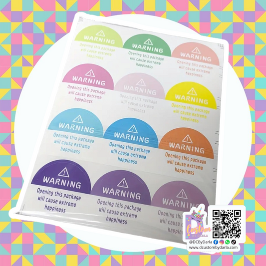 Extreme happiness rainbow 1.5in sticker (12pcs)