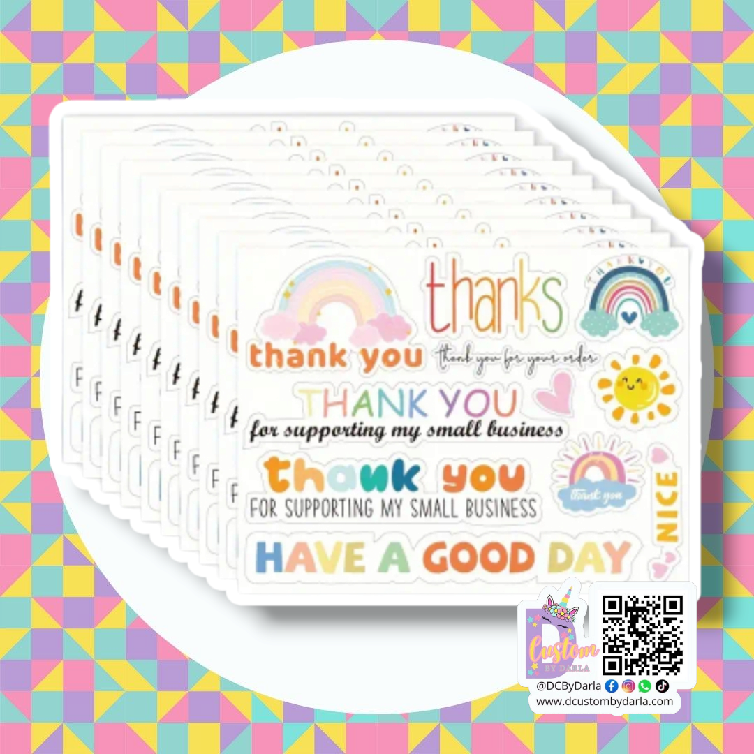 Good vibes rainbow sticker sheet