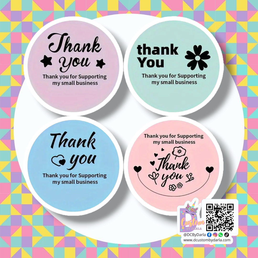 Pastel mix small bussines 1.5in sticker (12pcs)