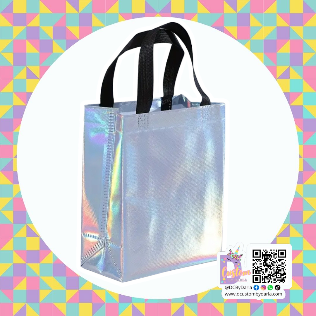 Holo handle merch bag 8x4x10in