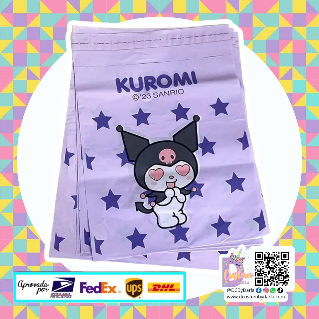 San%io kuro poly mailers 10x13in