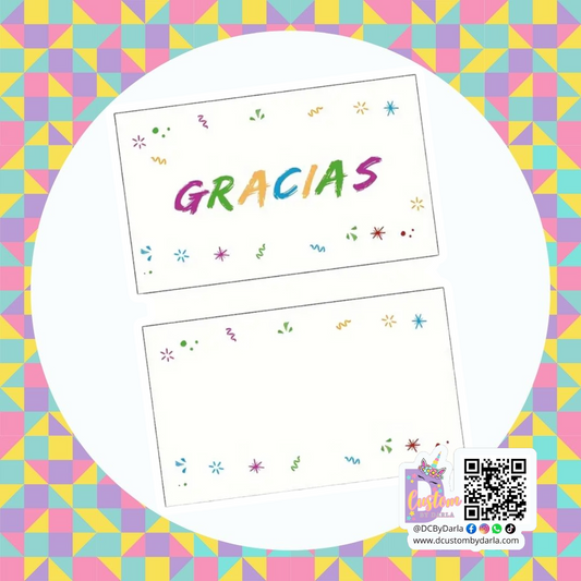 Gracias colorida card